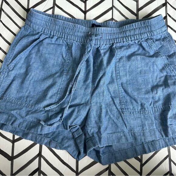 J. Crew Size XS Blue Elastic Waist Cotton Shorts - Picture 1 of 3